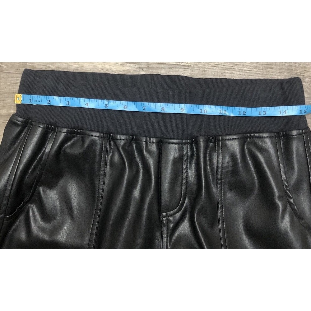 Sundays Brasada Joggers Women's M Black Stretch Vegan Leather Ankle Pants NEW‎ - Picture 7 of 9